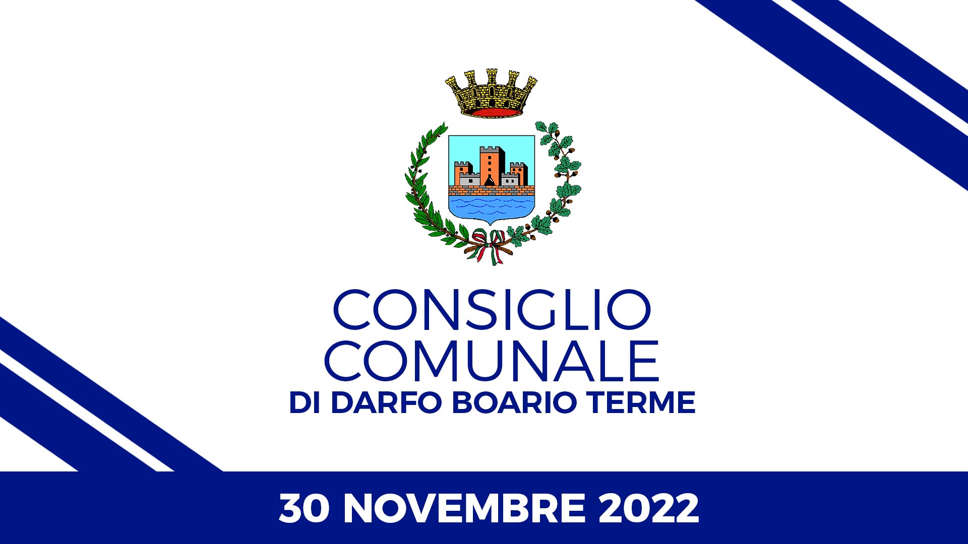 Consiglio Comunale di Darfo Boario Terme del 30 novembre 2022