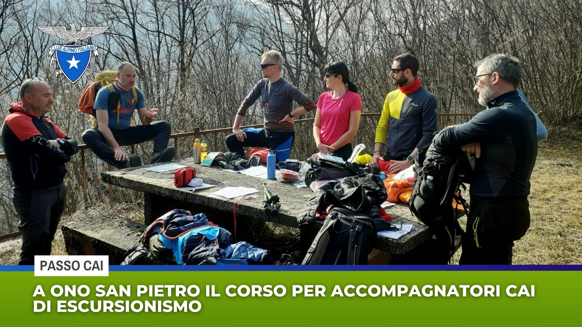 A Ono San Pietro il corso per accompagnatori Cai di escursionismo